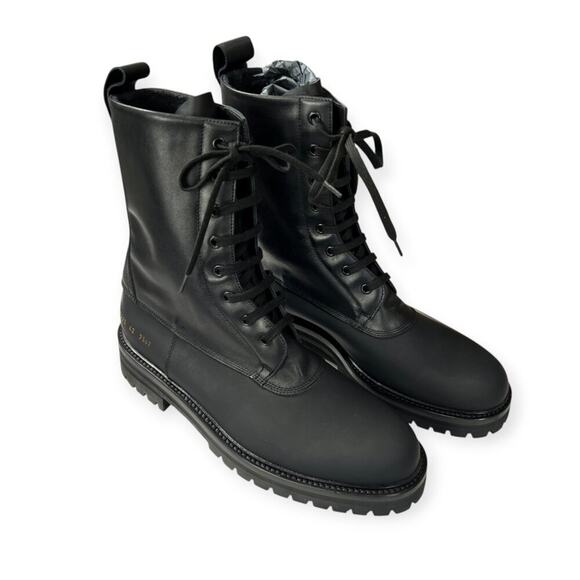 NEW Common Projects Black Soft Leather Technical Boot 2325 42 7547 MADE IN ITALY - Picture 1 of 16